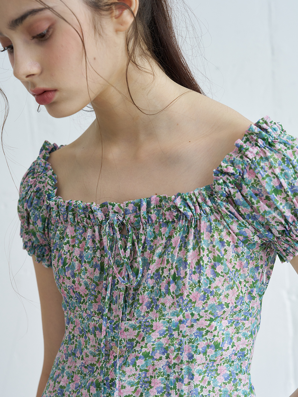 LILLIAN FLORAL MINI ONEPIECE_GREEN