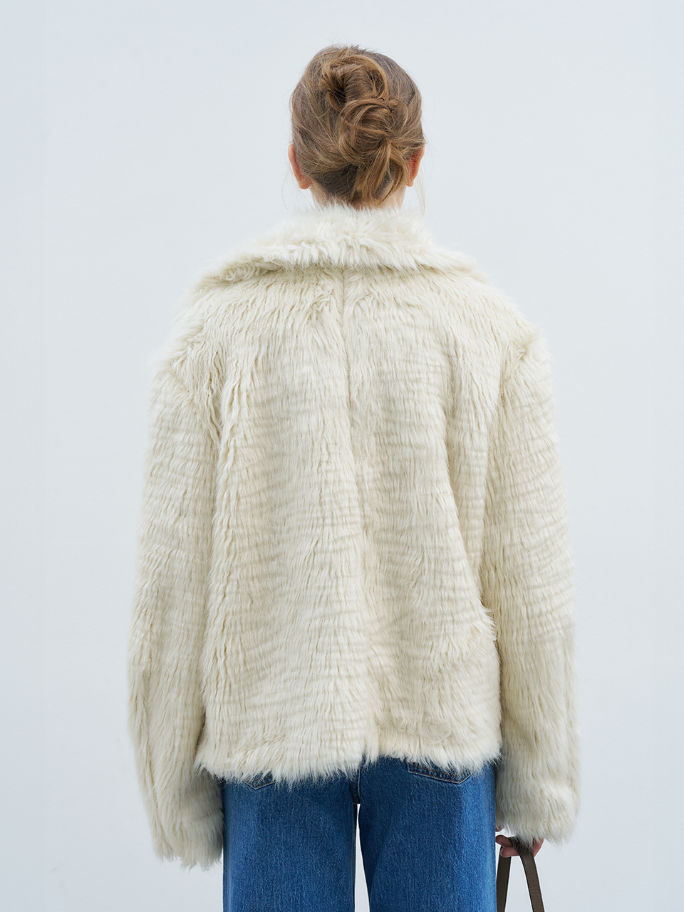 FAUX FUR JACKET_IVORY