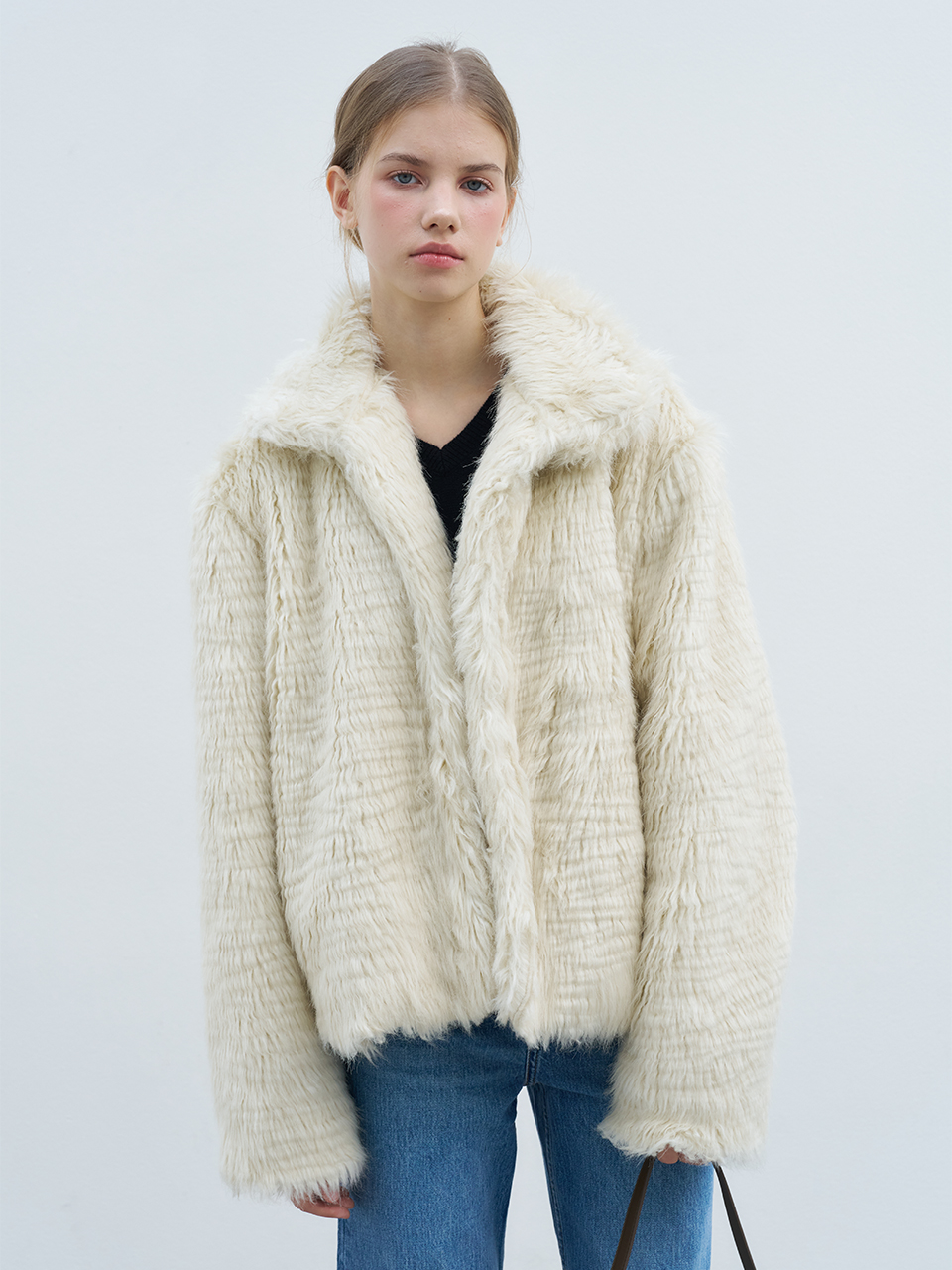 FAUX FUR JACKET_IVORY