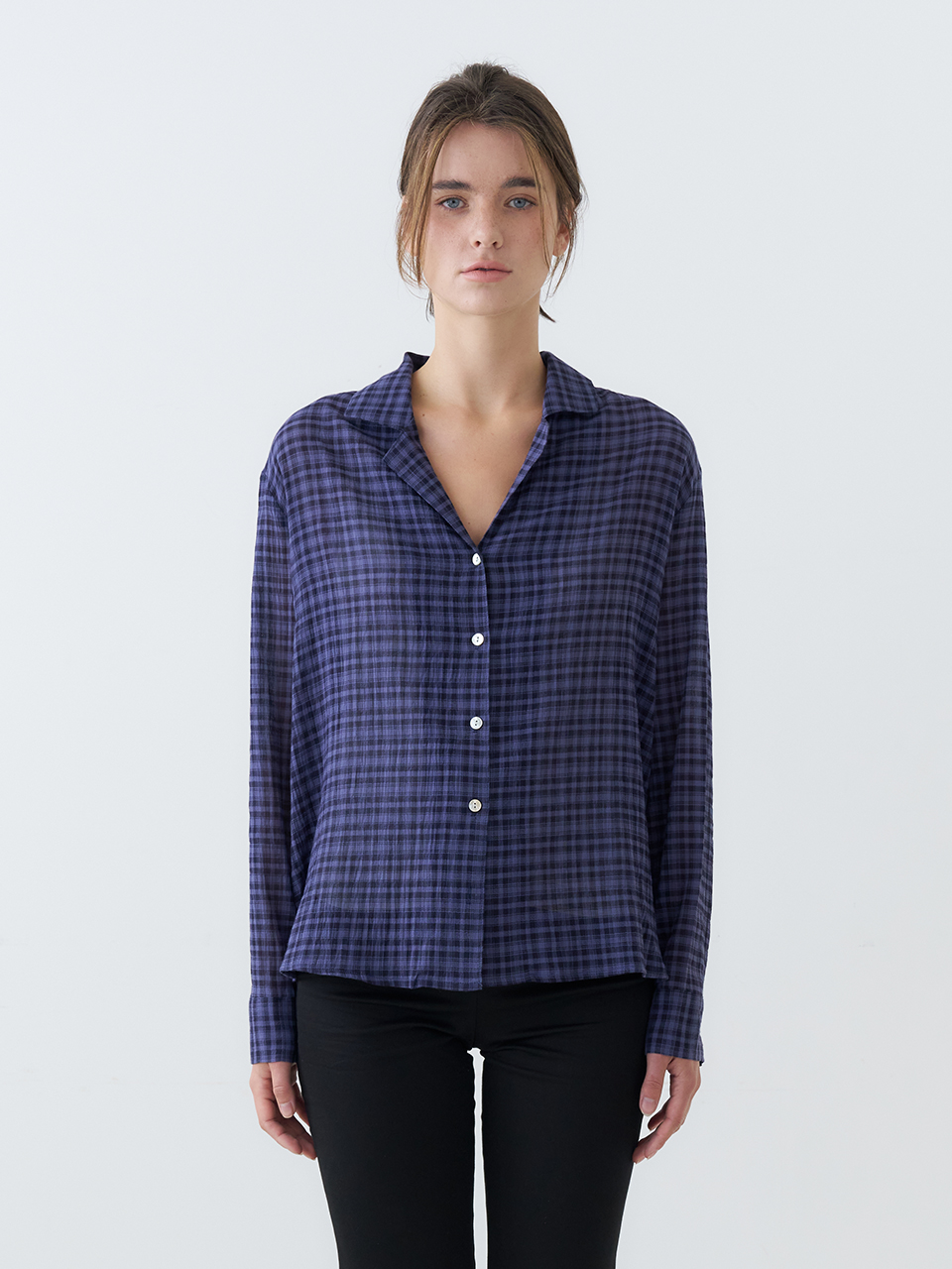 TARTAN CHECK SHIRTS_NAVY