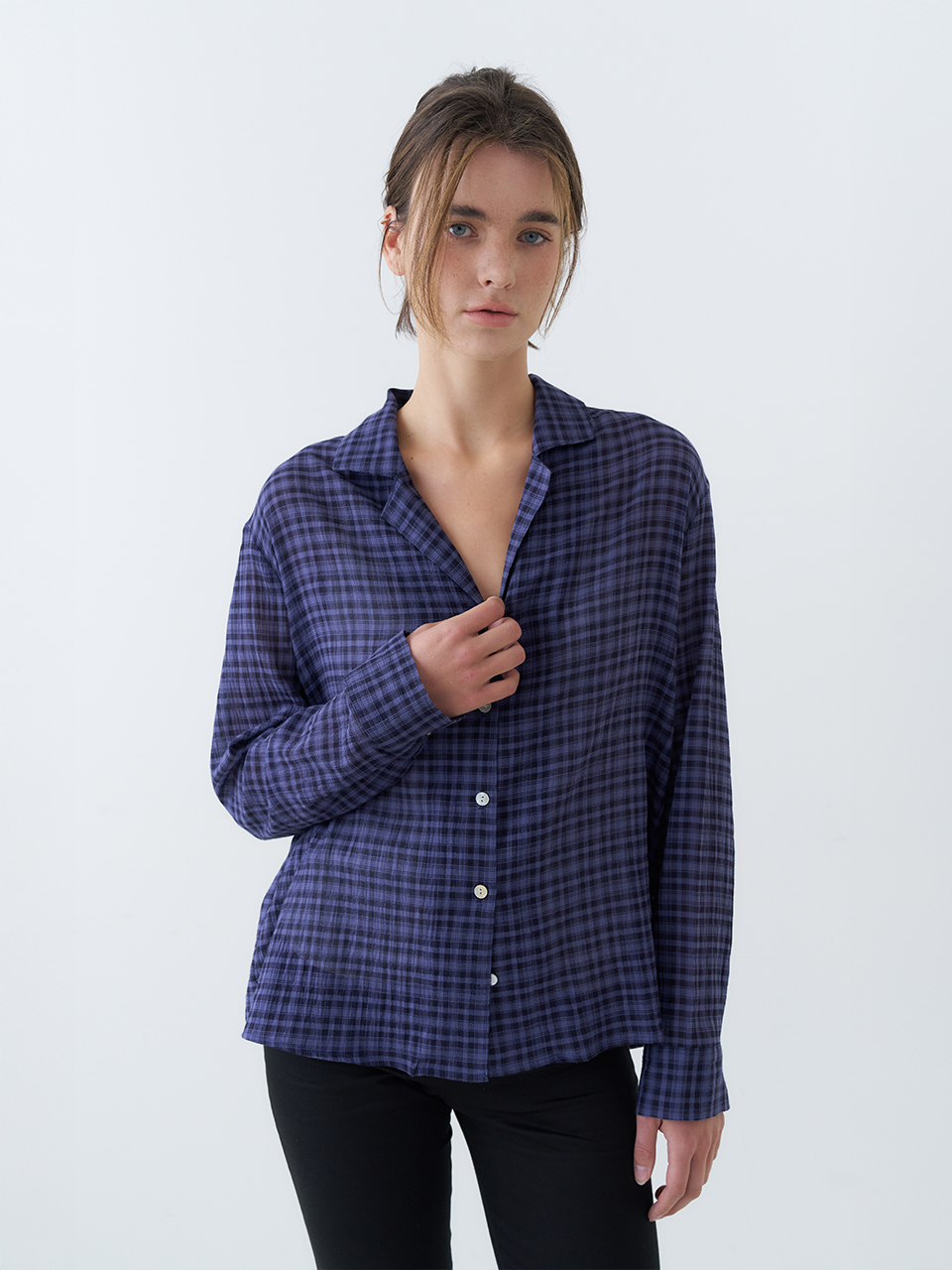 TARTAN CHECK SHIRTS_NAVY