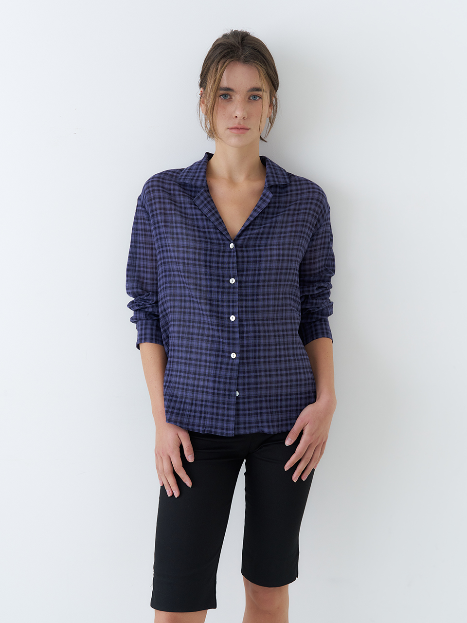 TARTAN CHECK SHIRTS_NAVY