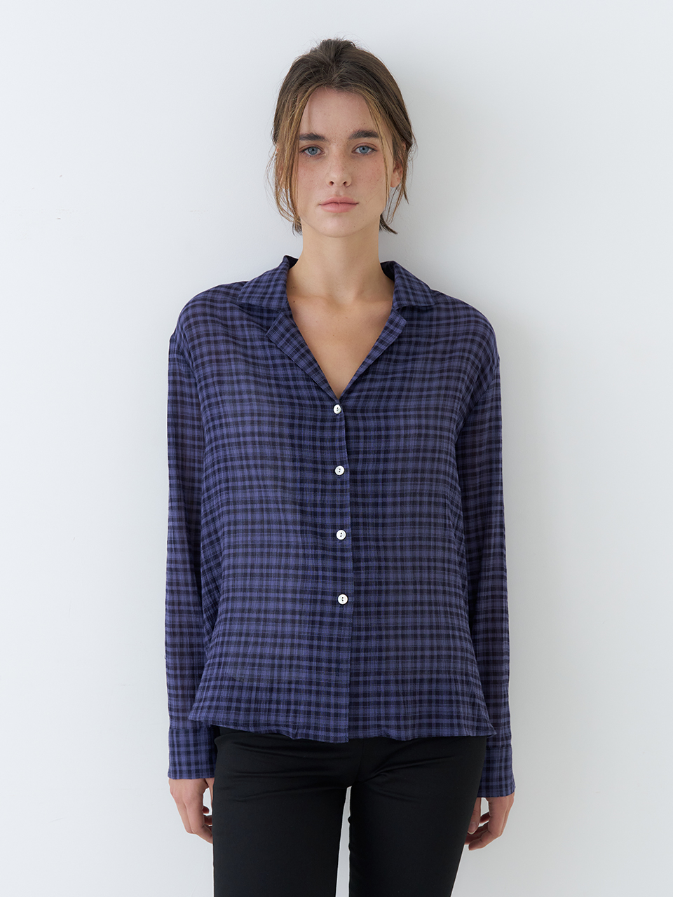 TARTAN CHECK SHIRTS_NAVY