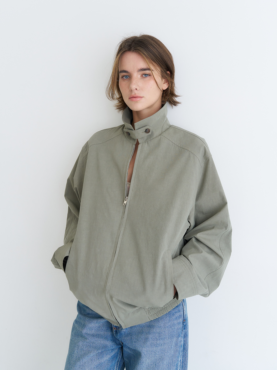 COTTON BLOUSON_KHAKI