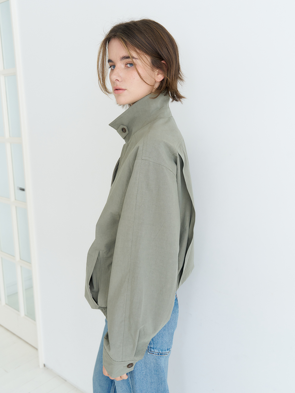 COTTON BLOUSON_KHAKI