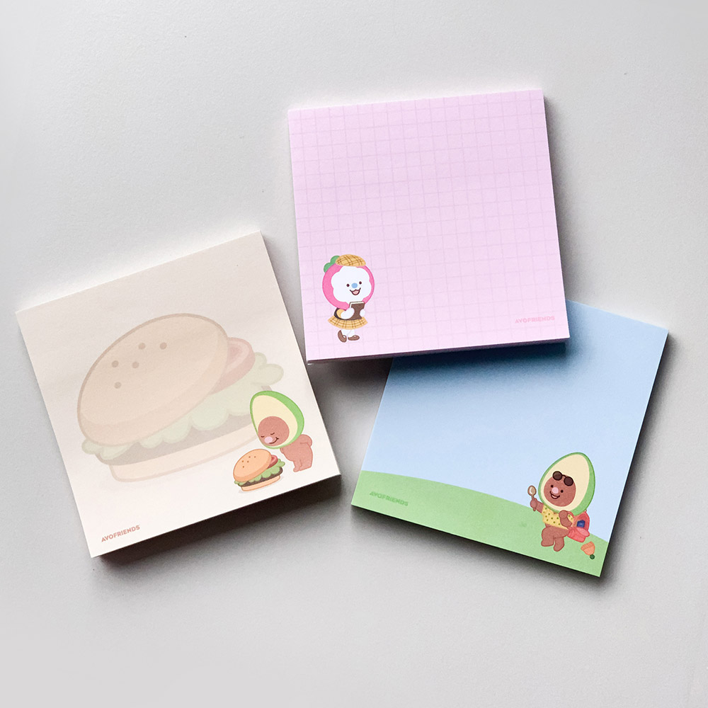 아보프렌즈 점착메모지 3종