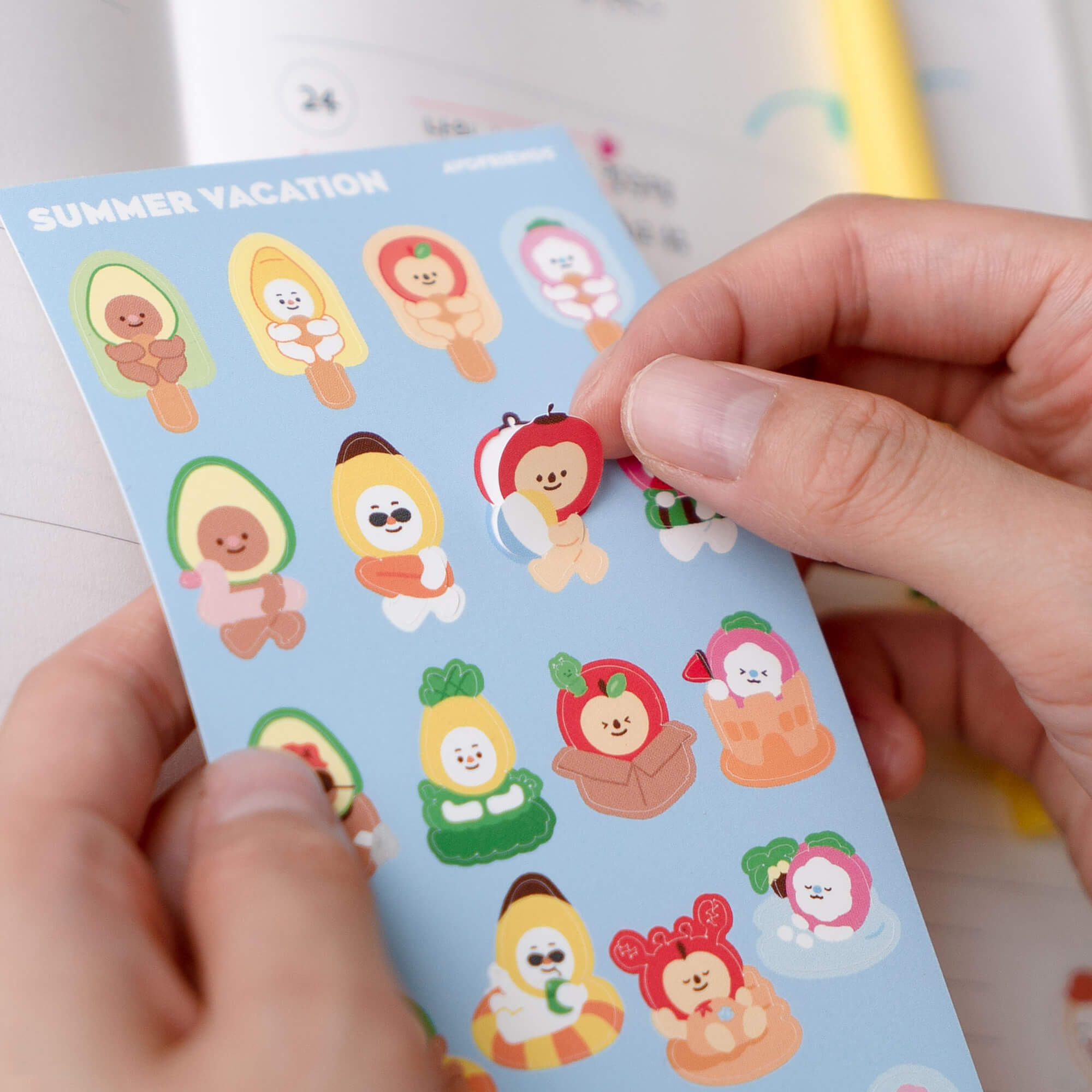 여름방학 리무버블 데코 스티커