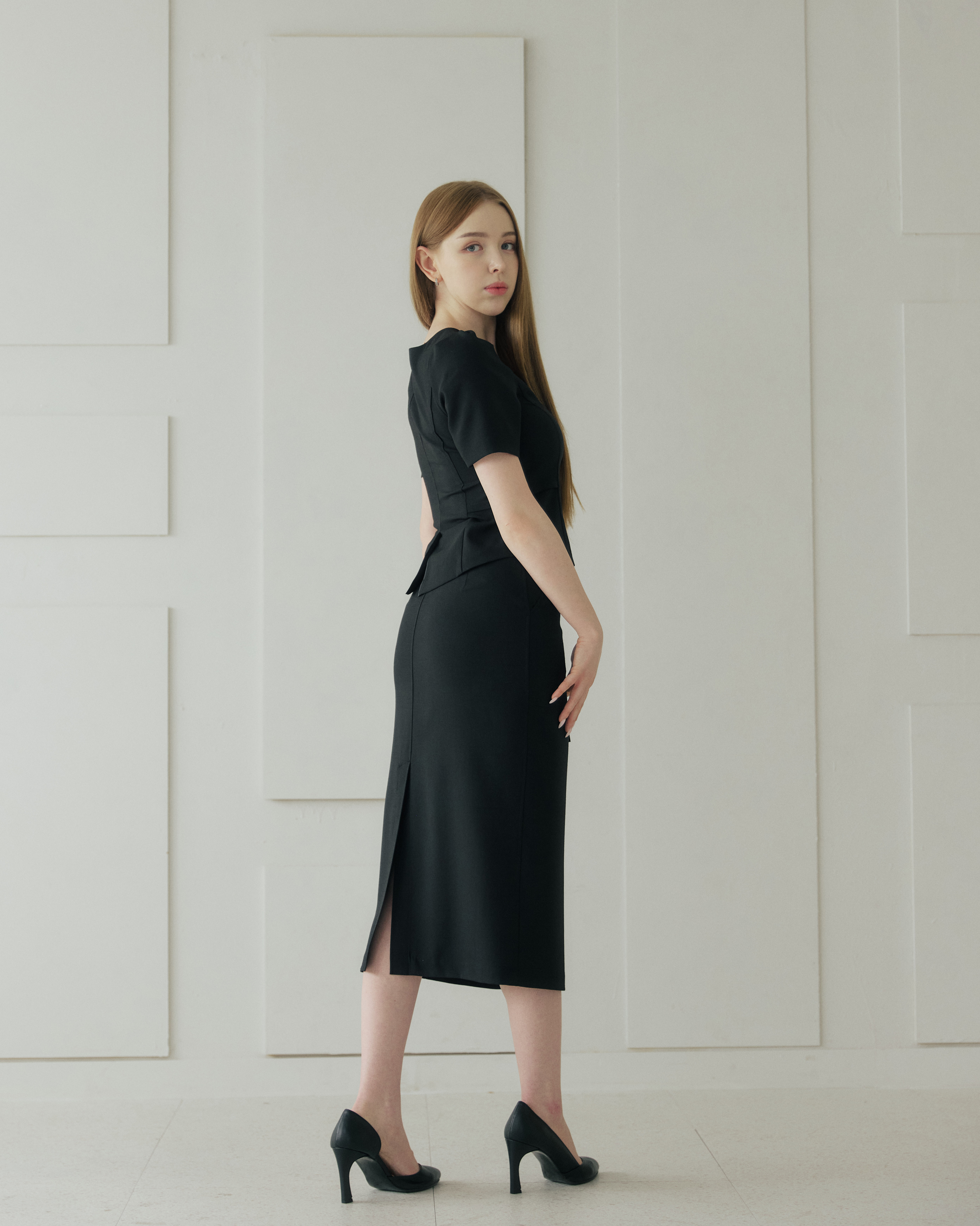 레마 롱 펜슬 스커트