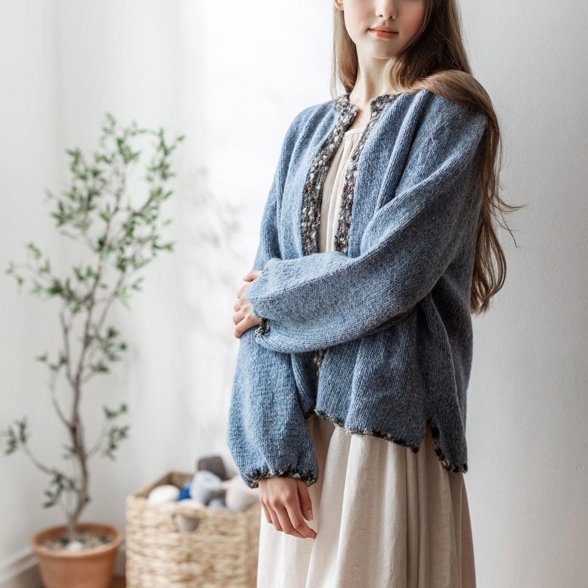 [마마랜스의 일상 니트_도안X] 플럼 레이디 카디건 실 패키지 (PLUM LADY CARDIGAN)