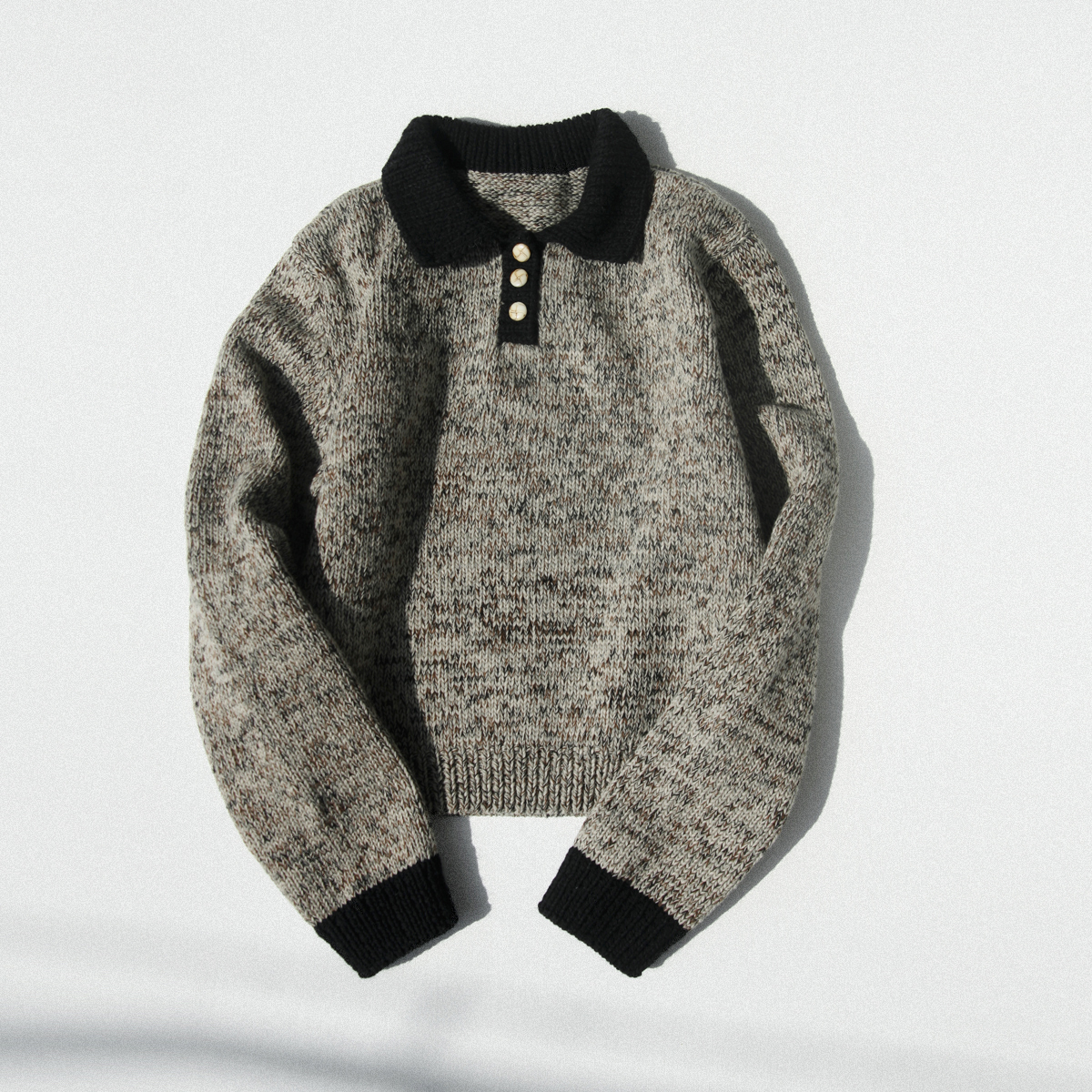 [대바늘 패키지] 블랙 페퍼 피낭시에 칼라 스웨터 (Black pepper Financier Collar Sweater)