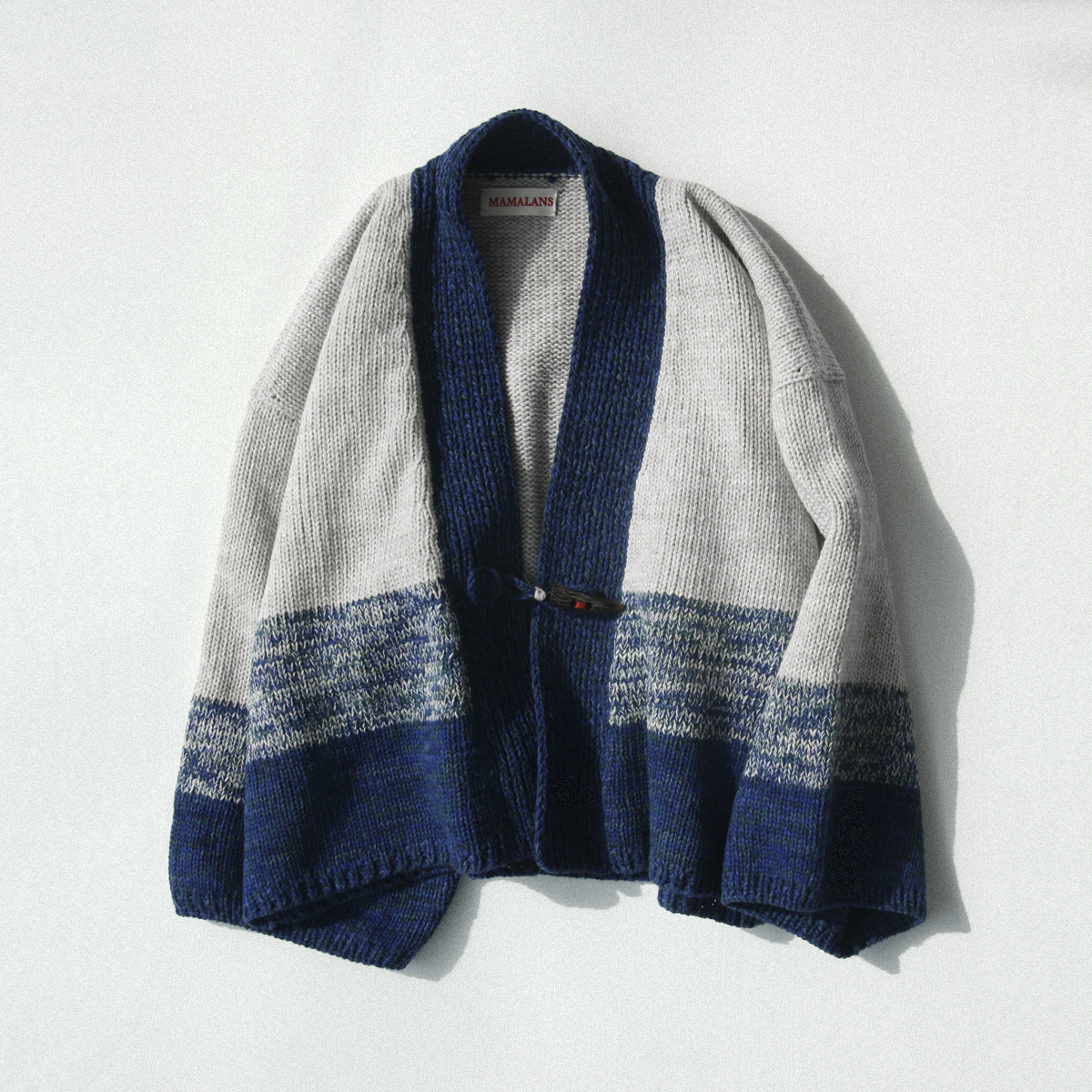[대바늘 패키지] 네번째 블루 화이트 마운틴 숏-하오리 가디건 (Blue white mountains short haori cardigan)