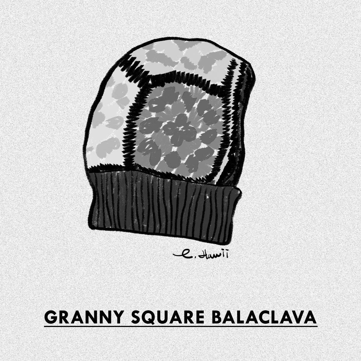 [코바늘+대바늘] 그래니 스퀘어 발라클라바 (Granny Square Balaclava)