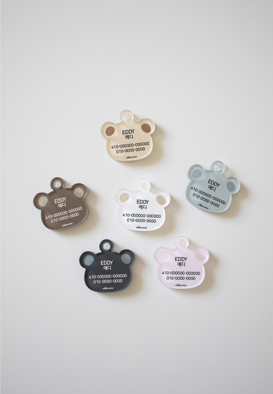 Face nametag Bear 곰돌이