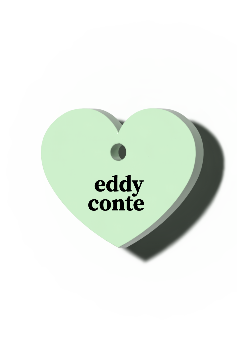 Heart name tag mint