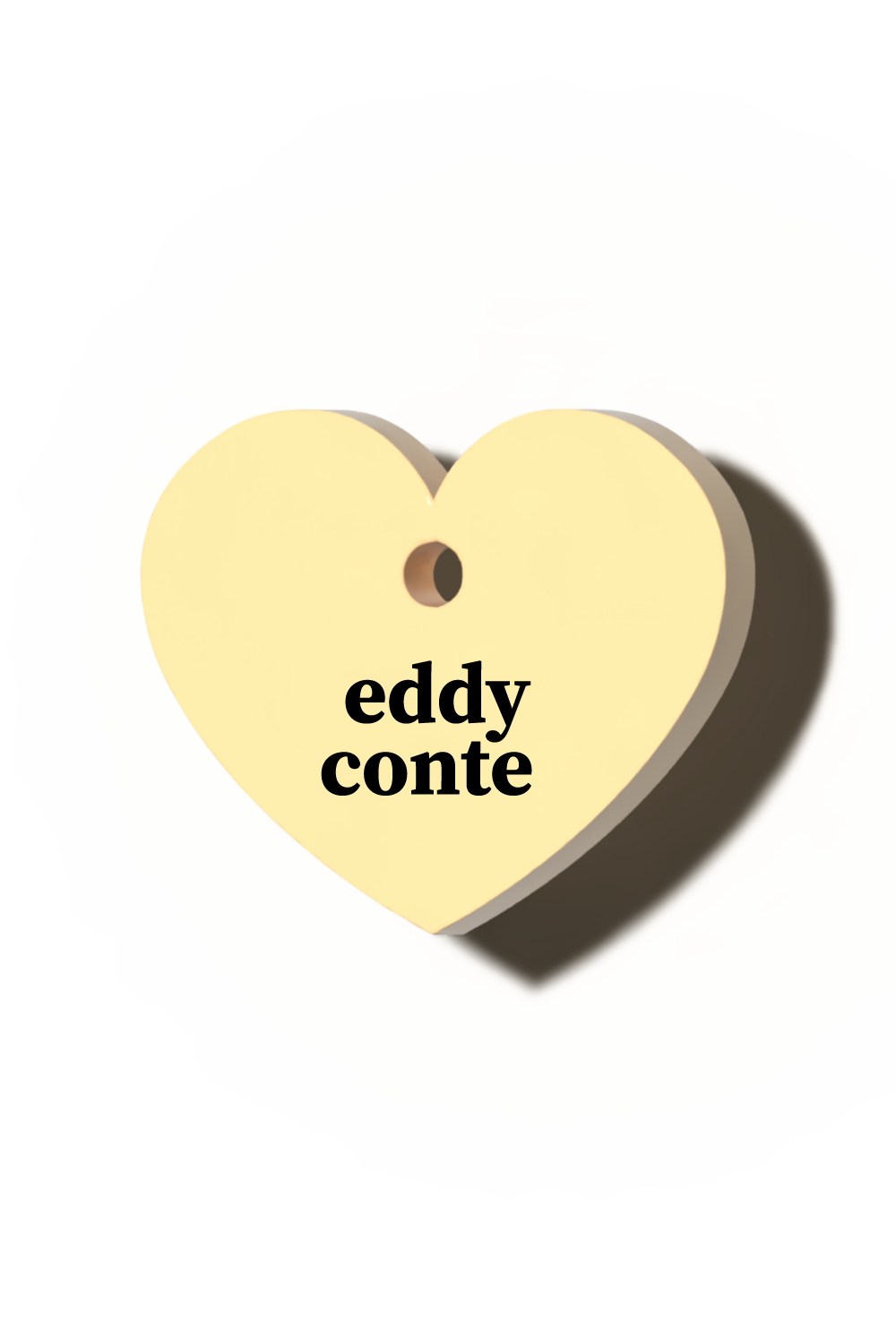 Heart nametag lemon