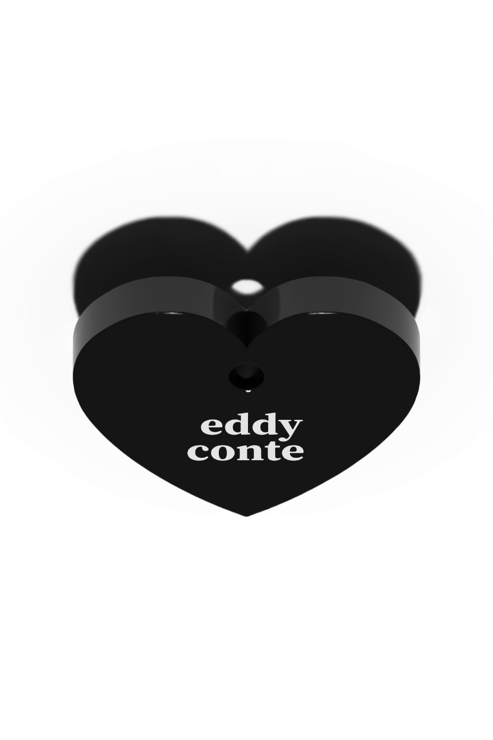 Heart nametag black