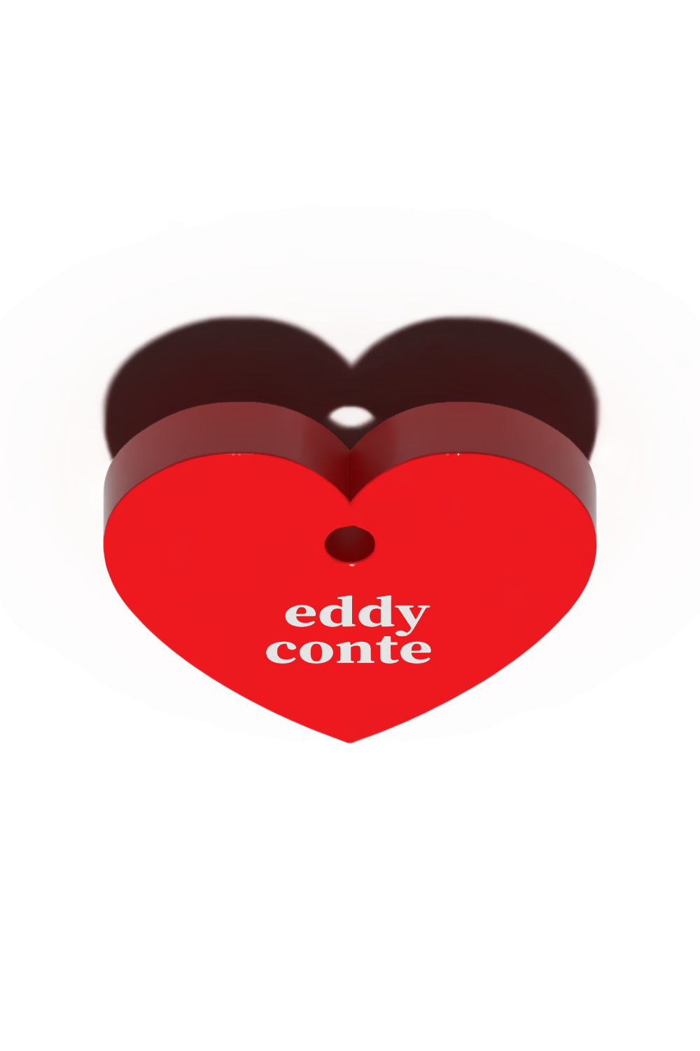 Heart nametag Red