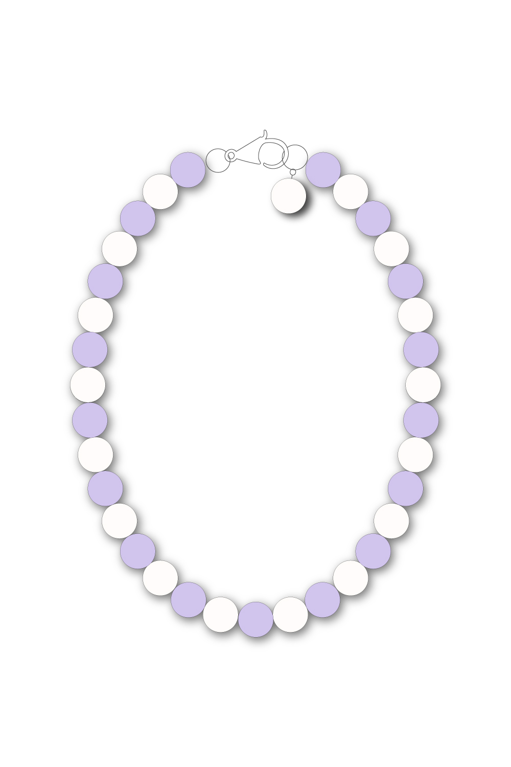 8mm pearl mix purple