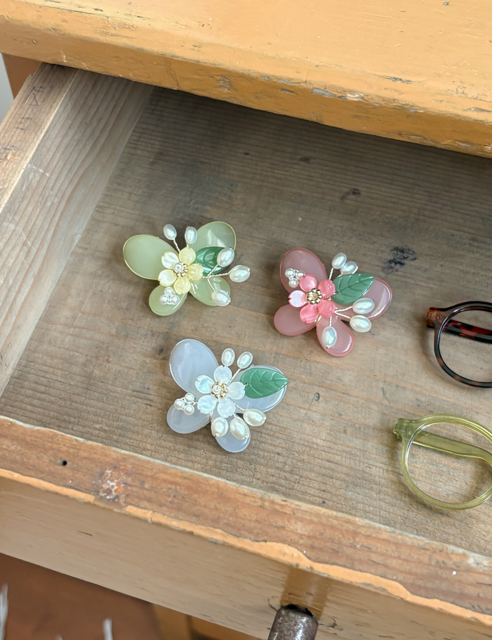Homaica butterfly brooch (3color)