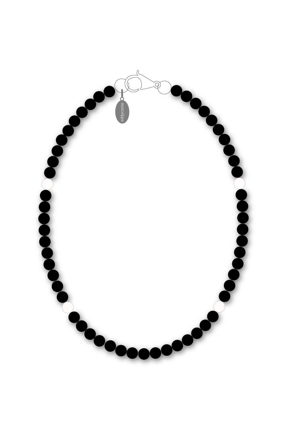 4mm beads necklace black
