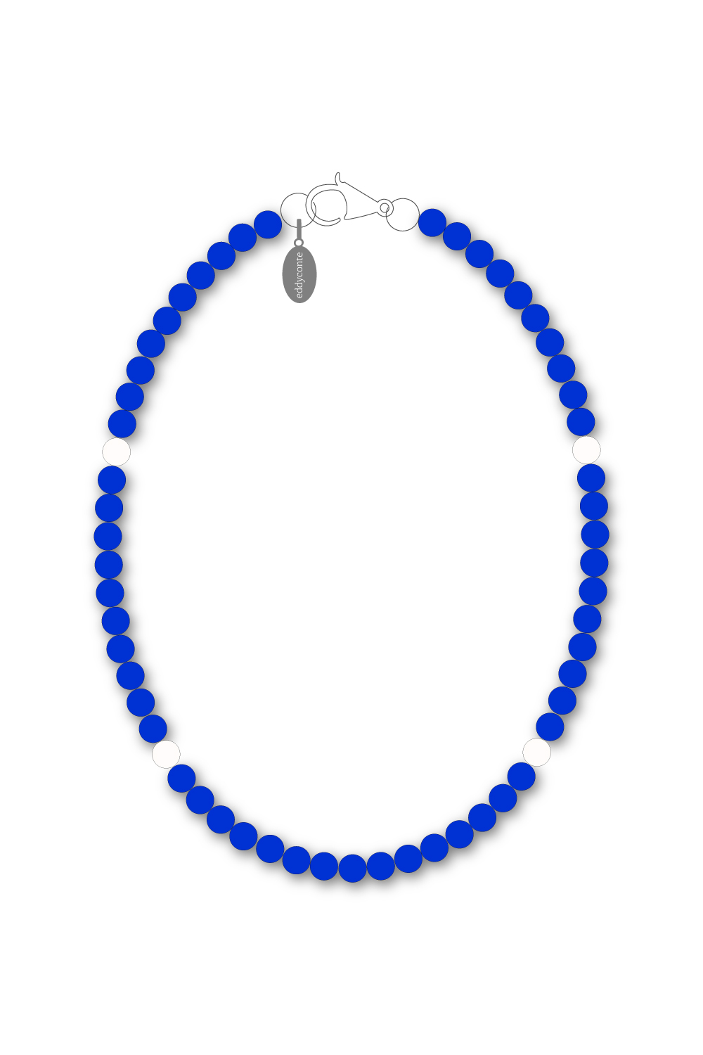 4mm beads necklace navy