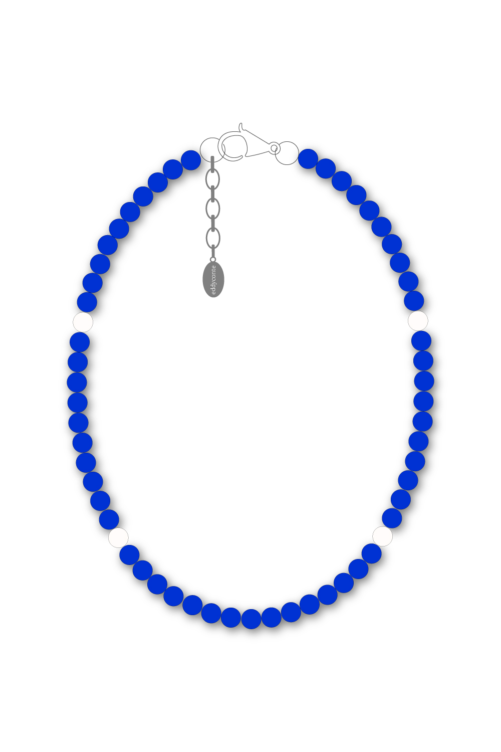 4mm beads necklace navy