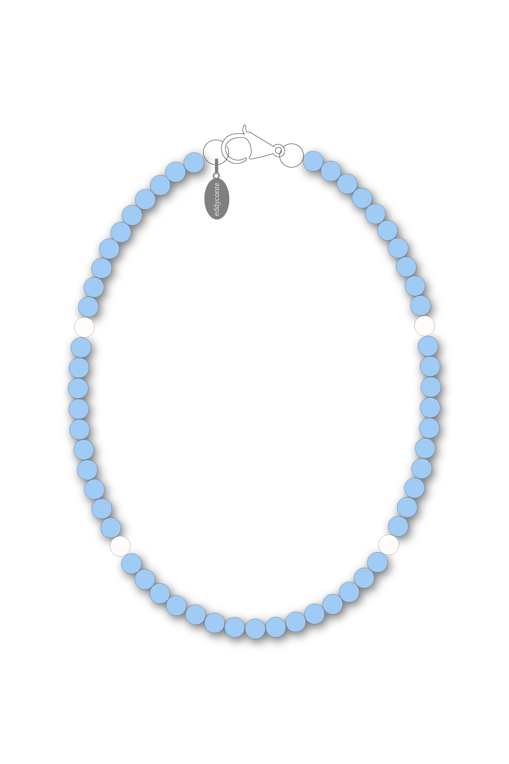 4mm beads necklace blue