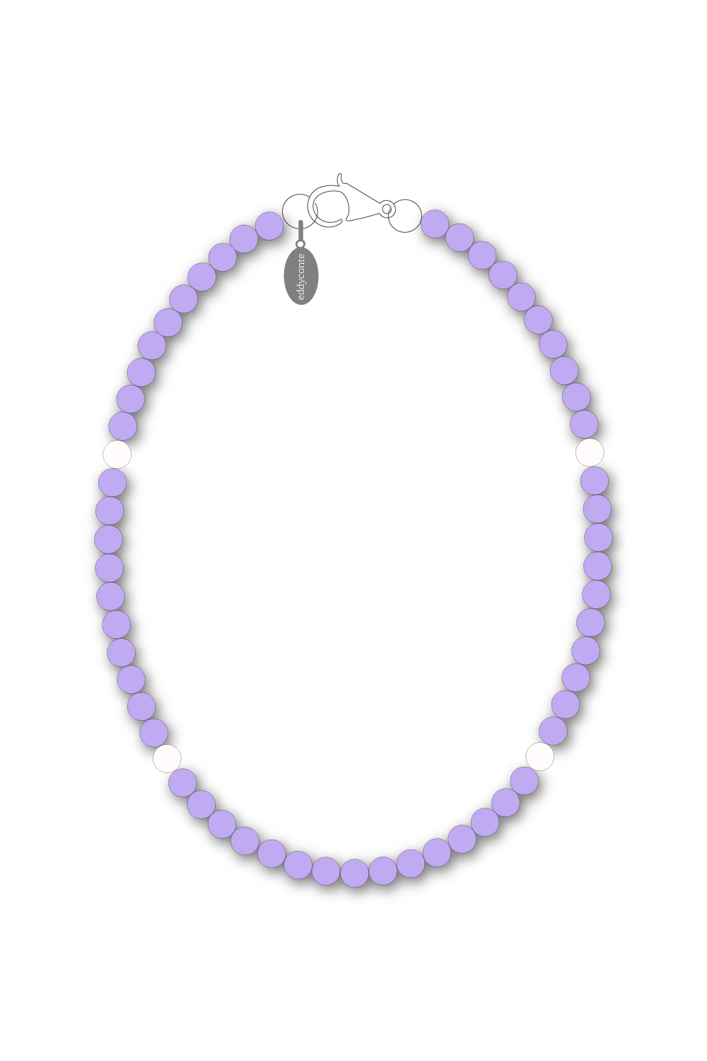 4mm beads necklace purple
