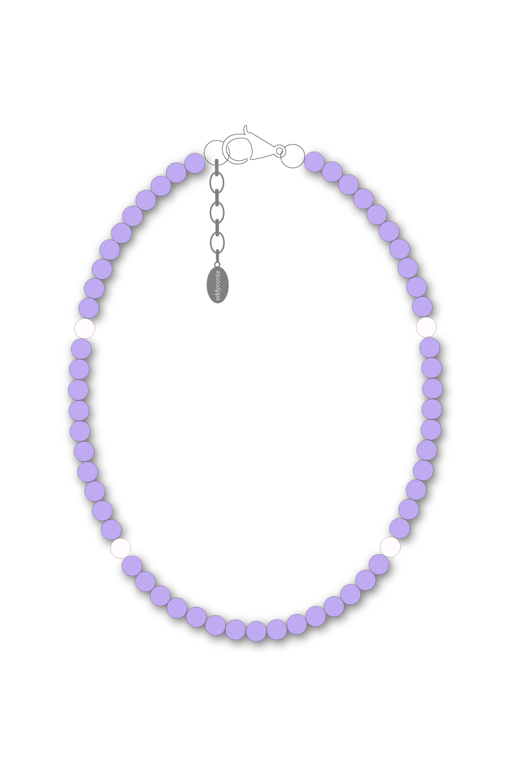 4mm beads necklace purple