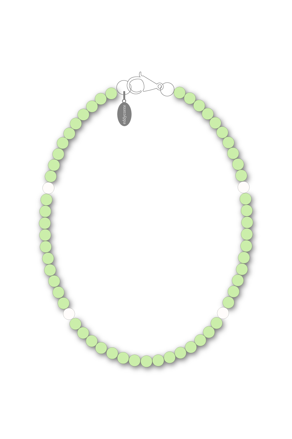 4mm beads necklace green