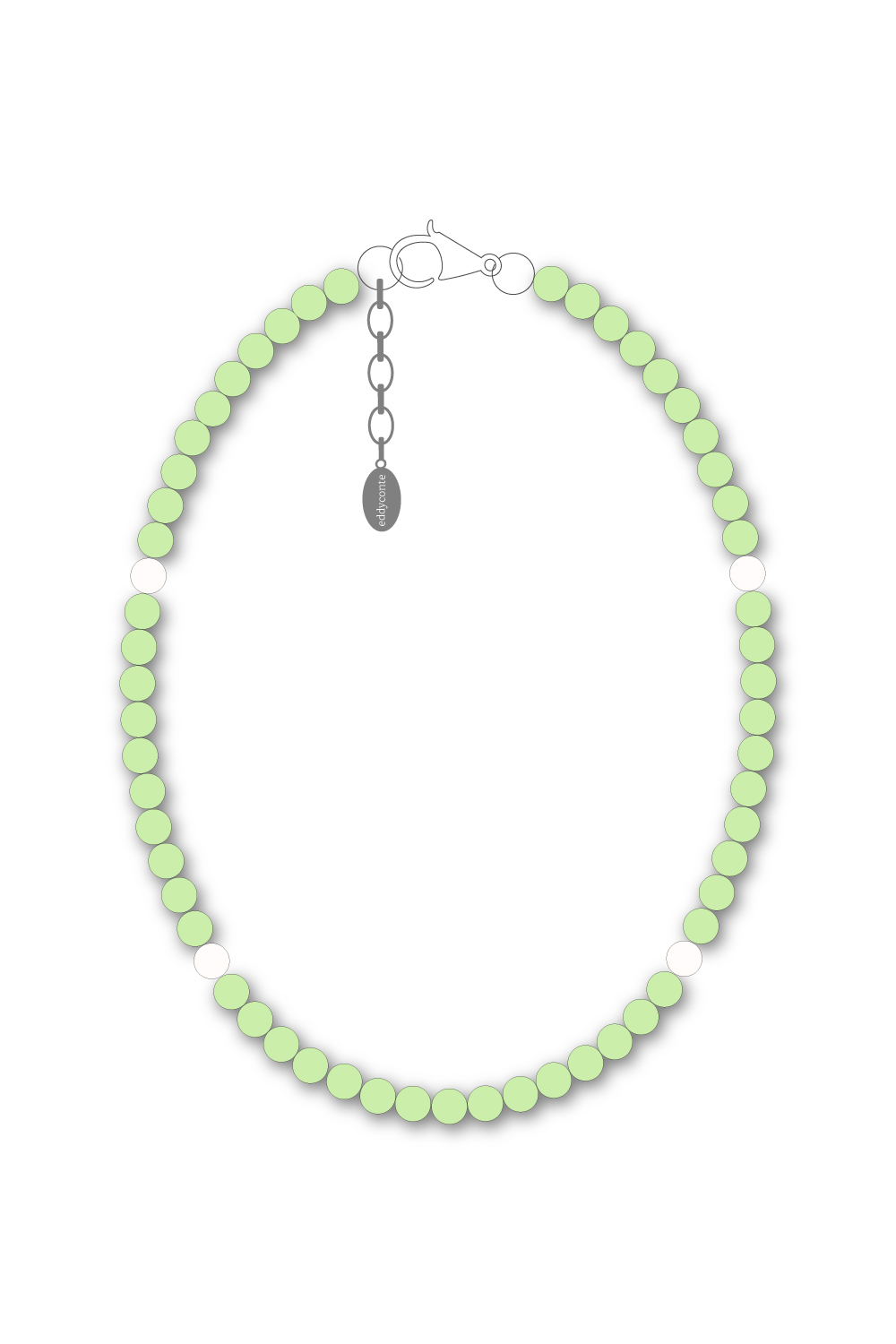 4mm beads necklace green