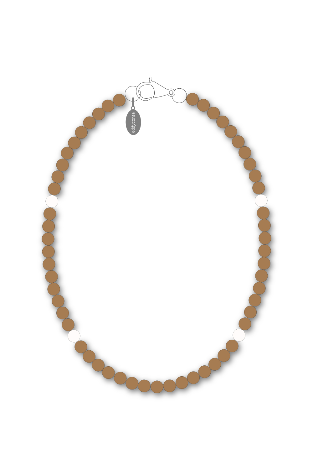 4mm beads necklace brown