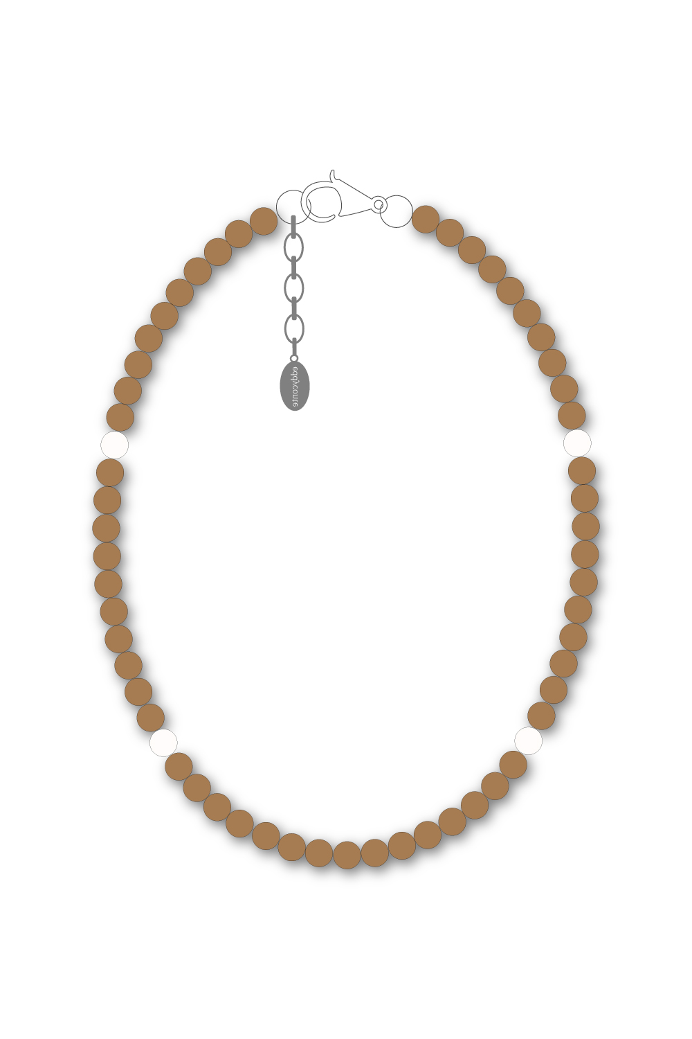 4mm beads necklace brown
