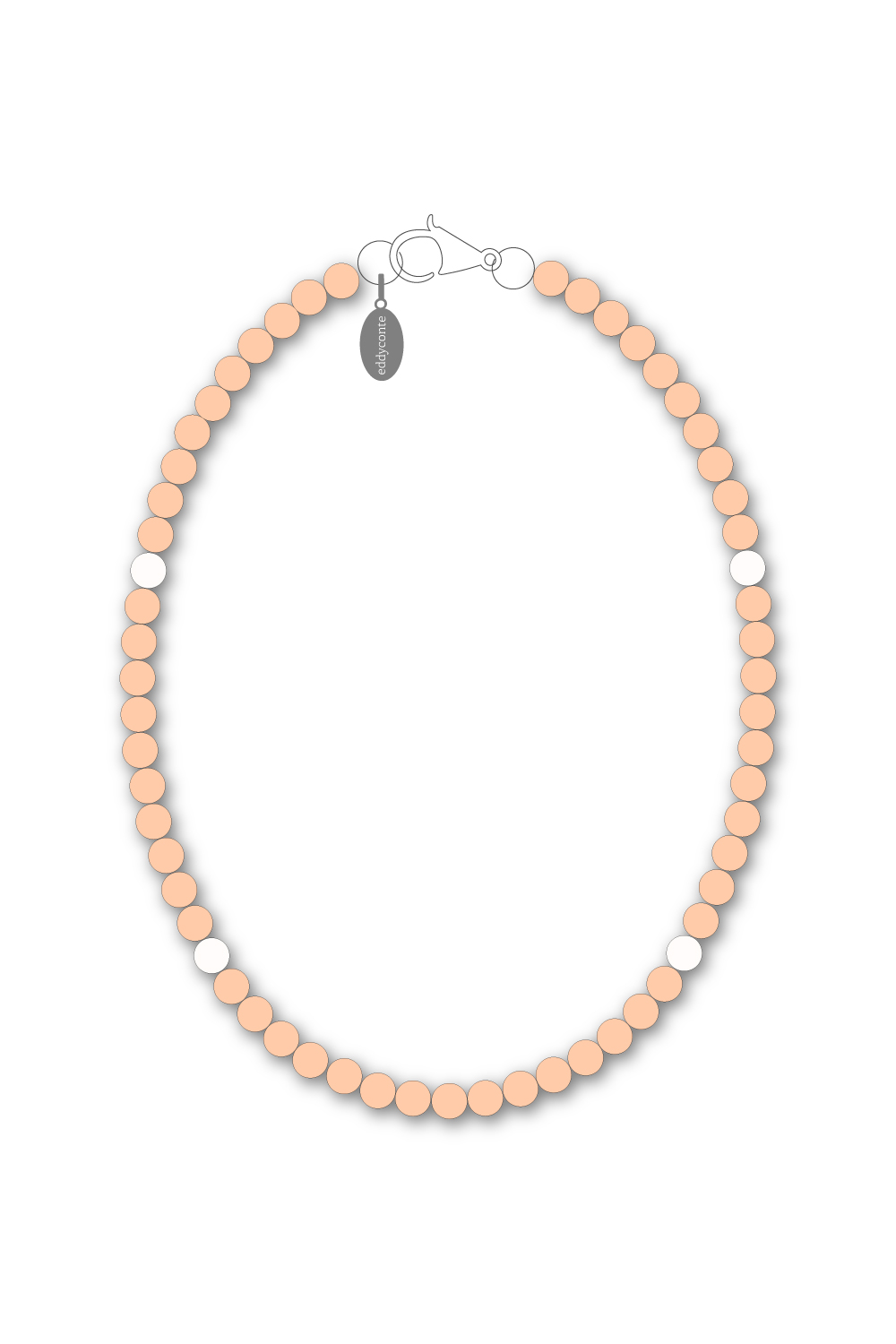 4mm beads necklace peach