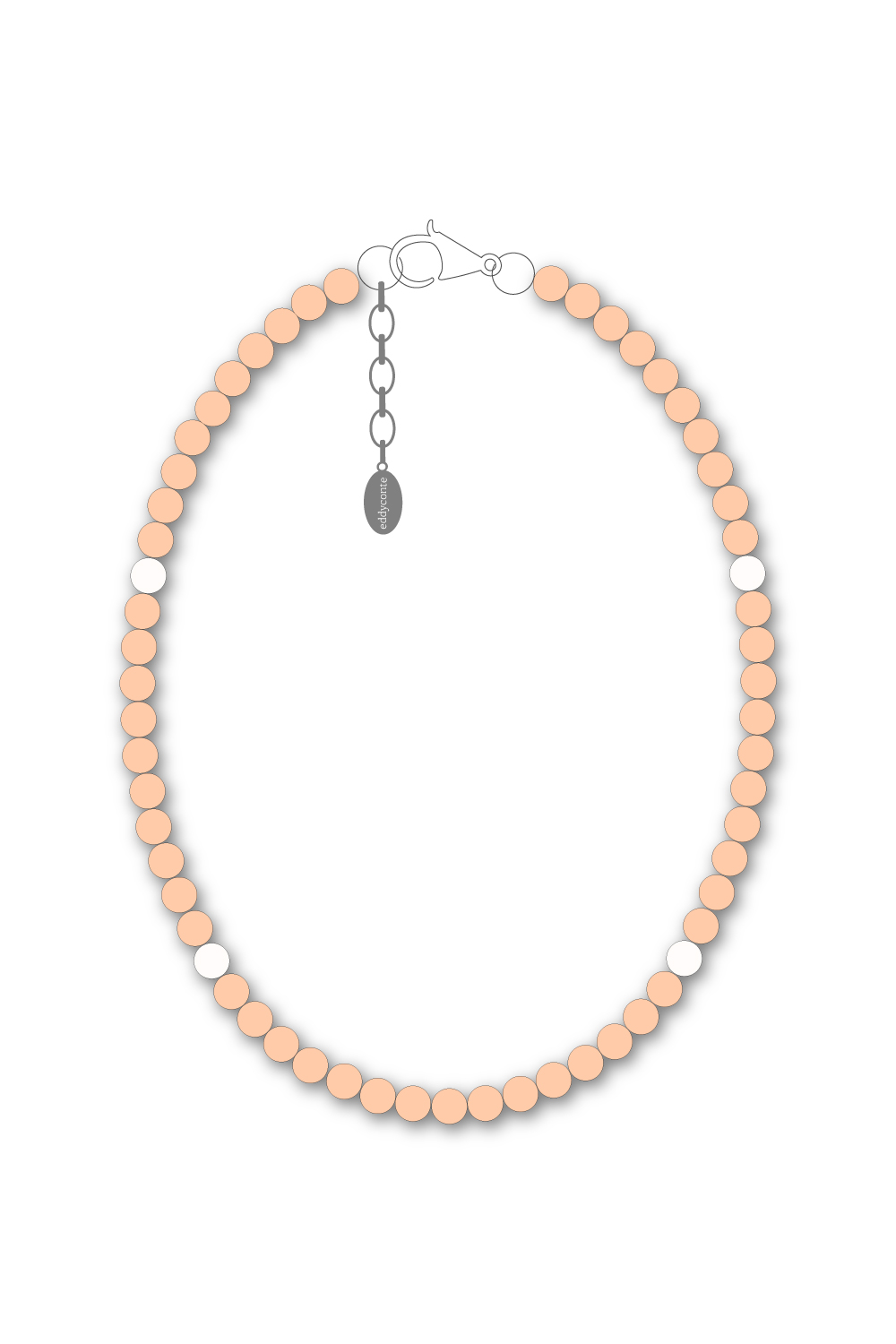 4mm beads necklace peach