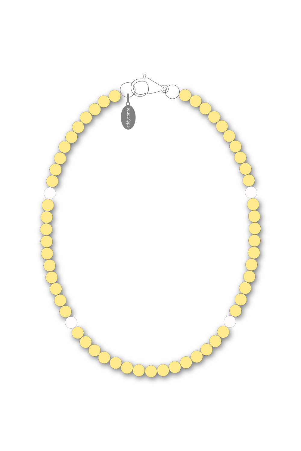4mm beads necklace yellow