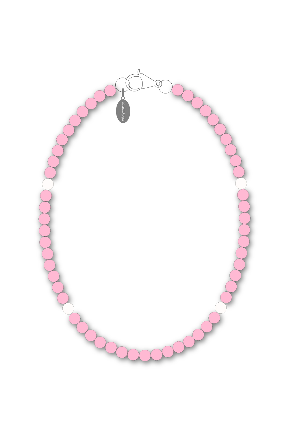 4mm beads necklace pink