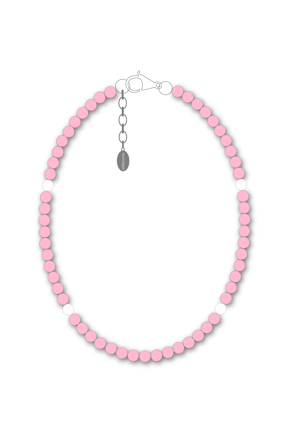 4mm beads necklace pink