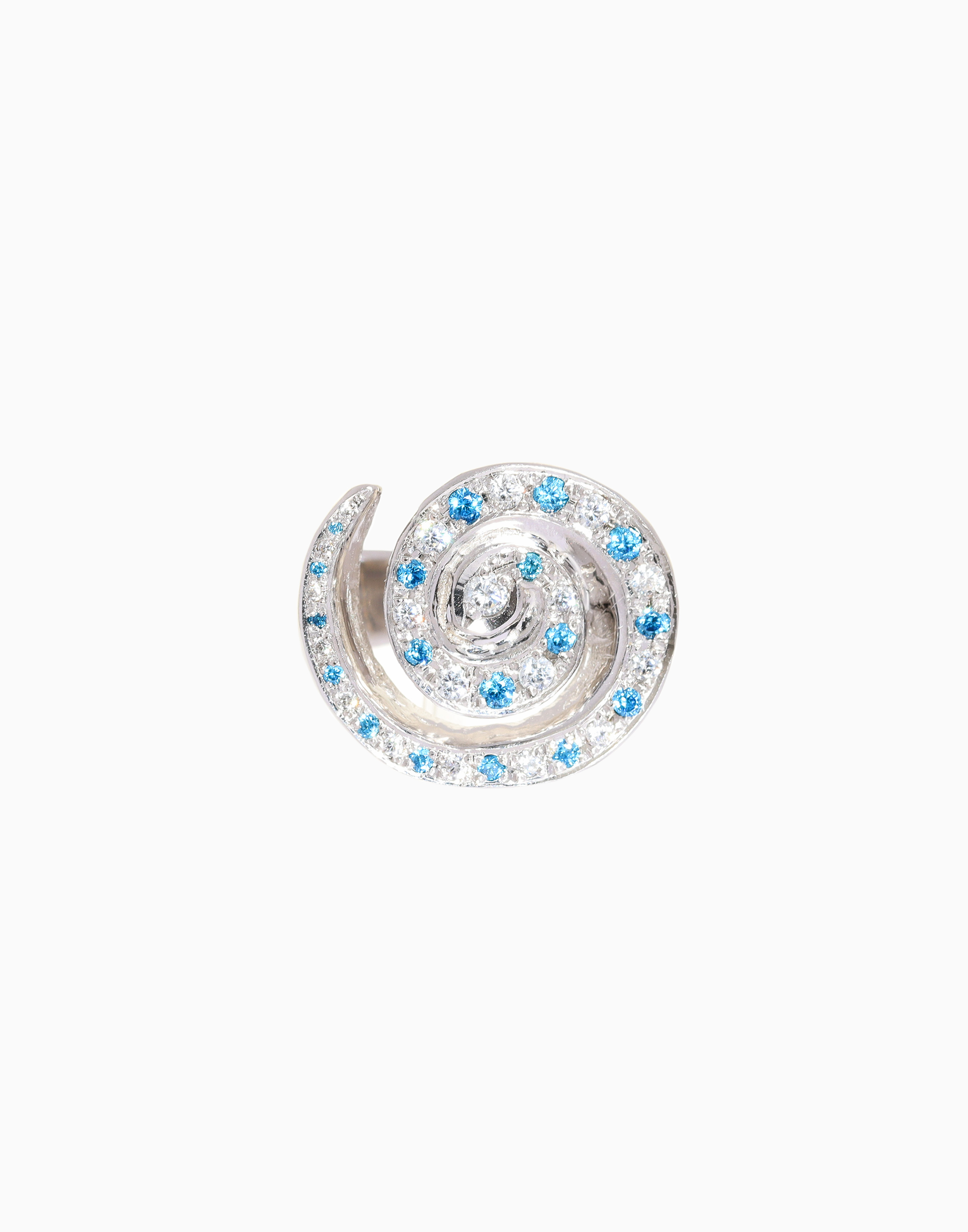 Crystal Vortex 반지 아쿠아 블루