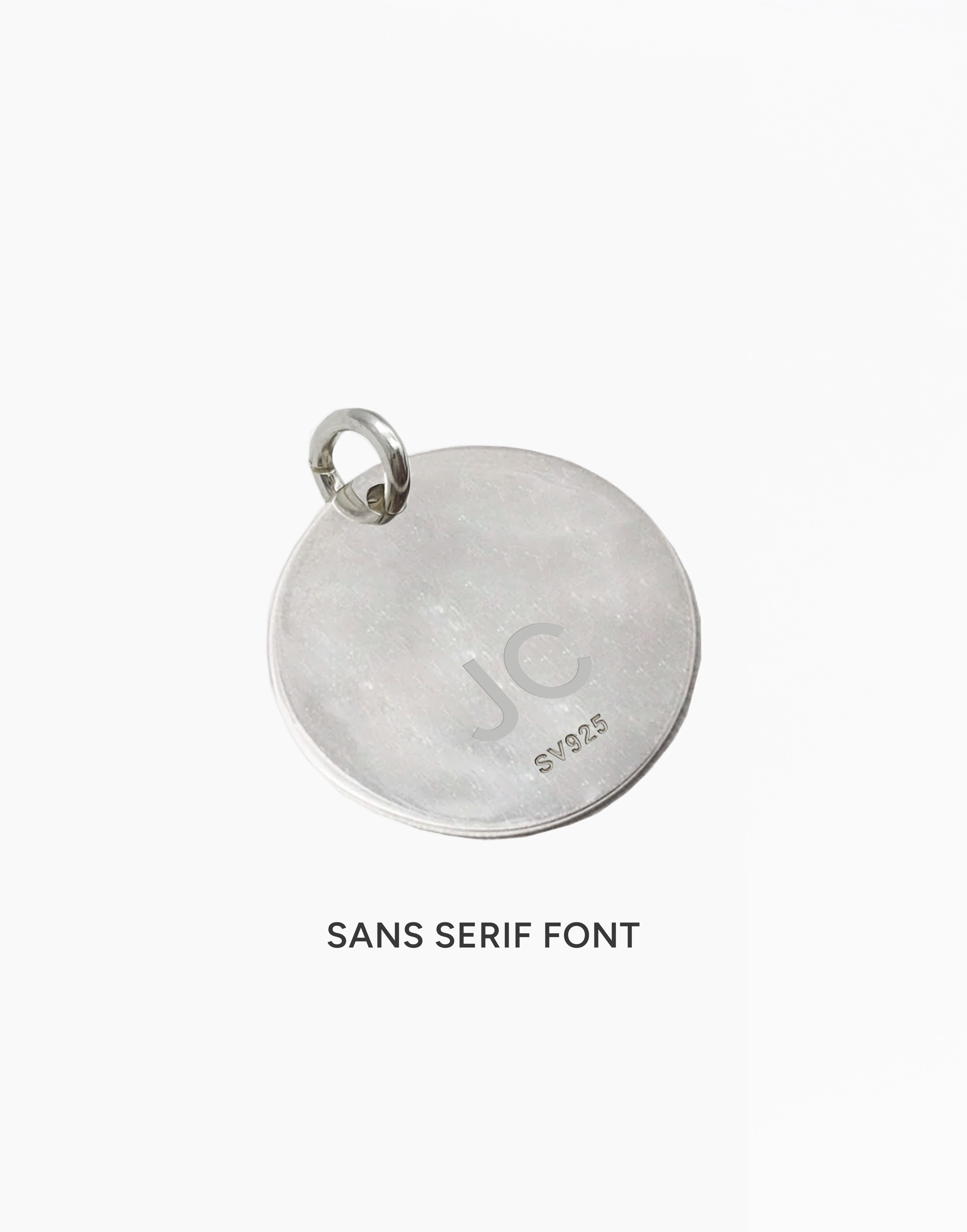 커스텀 실버 지문 원형 팬던트 Custom Fingerprint Circular Pendant