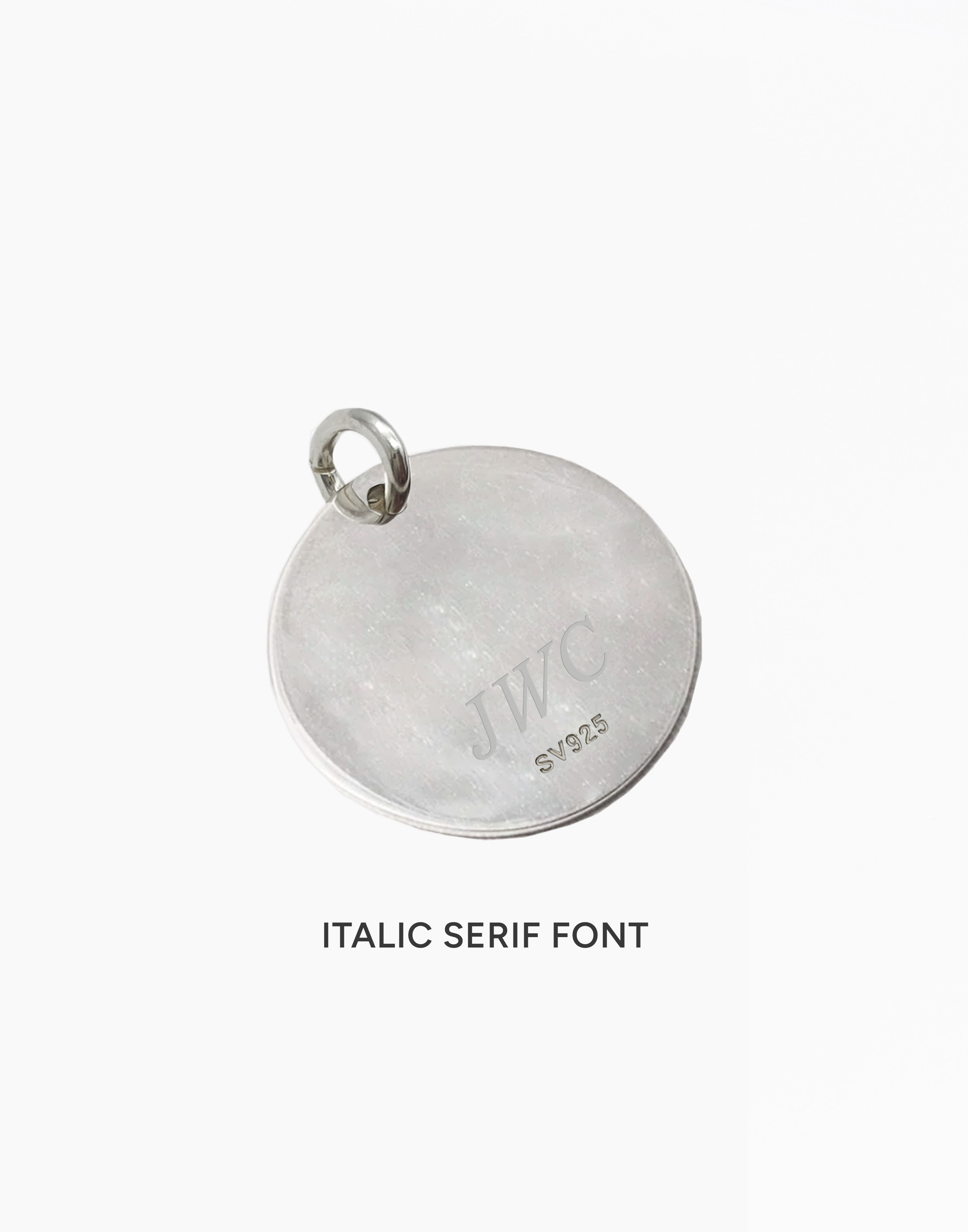 커스텀 실버 지문 원형 팬던트 Custom Fingerprint Circular Pendant