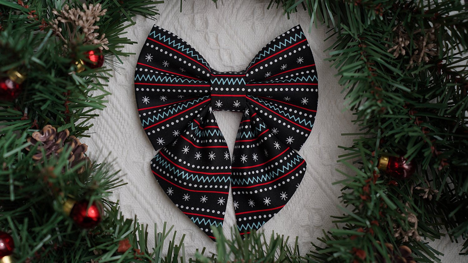 Arctic Snowflake bow + bow tie