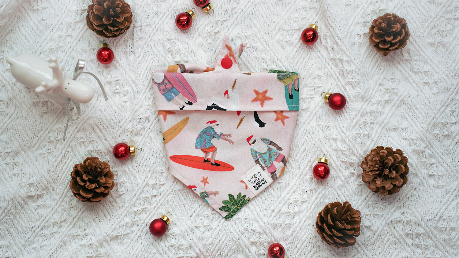 Surfing Santa bandana