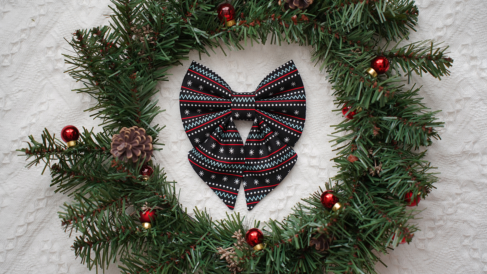 Arctic Snowflake bow + bow tie