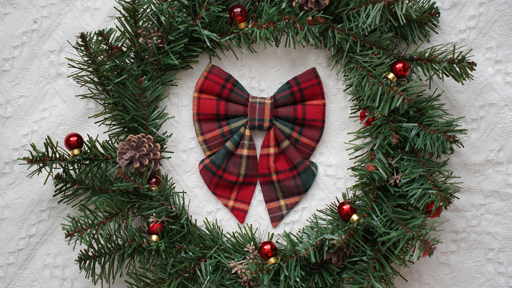 Holiday Tartan bow + bow tie