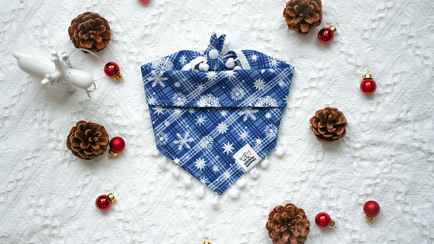 Nordic Snowflake Plaid bandana