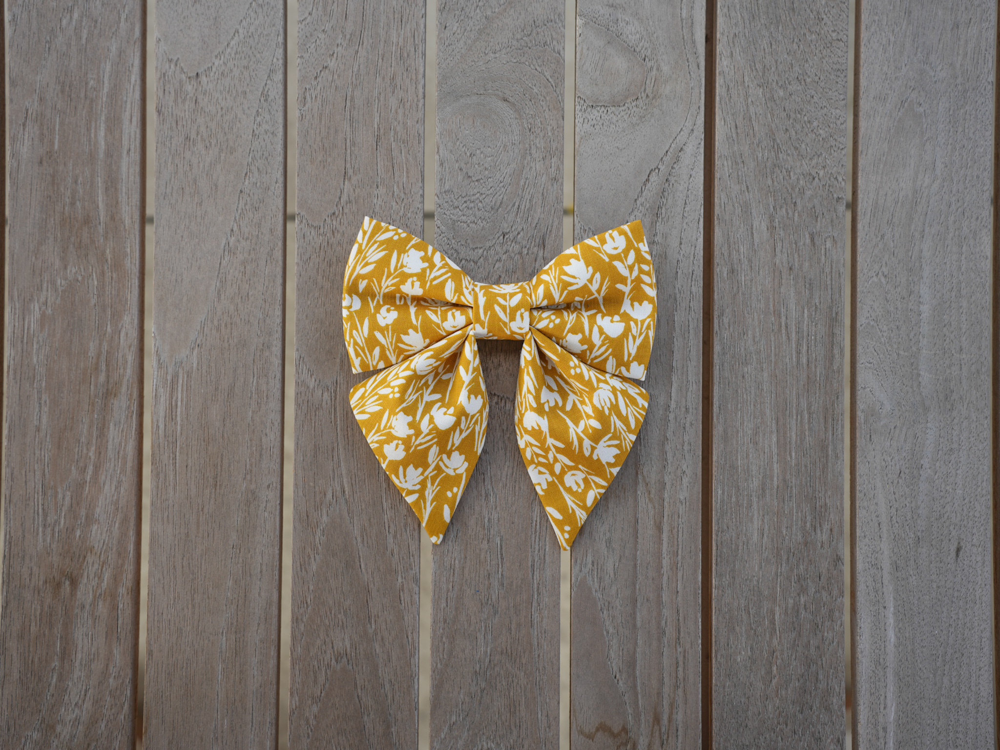 Mustard Flower bow + bow tie