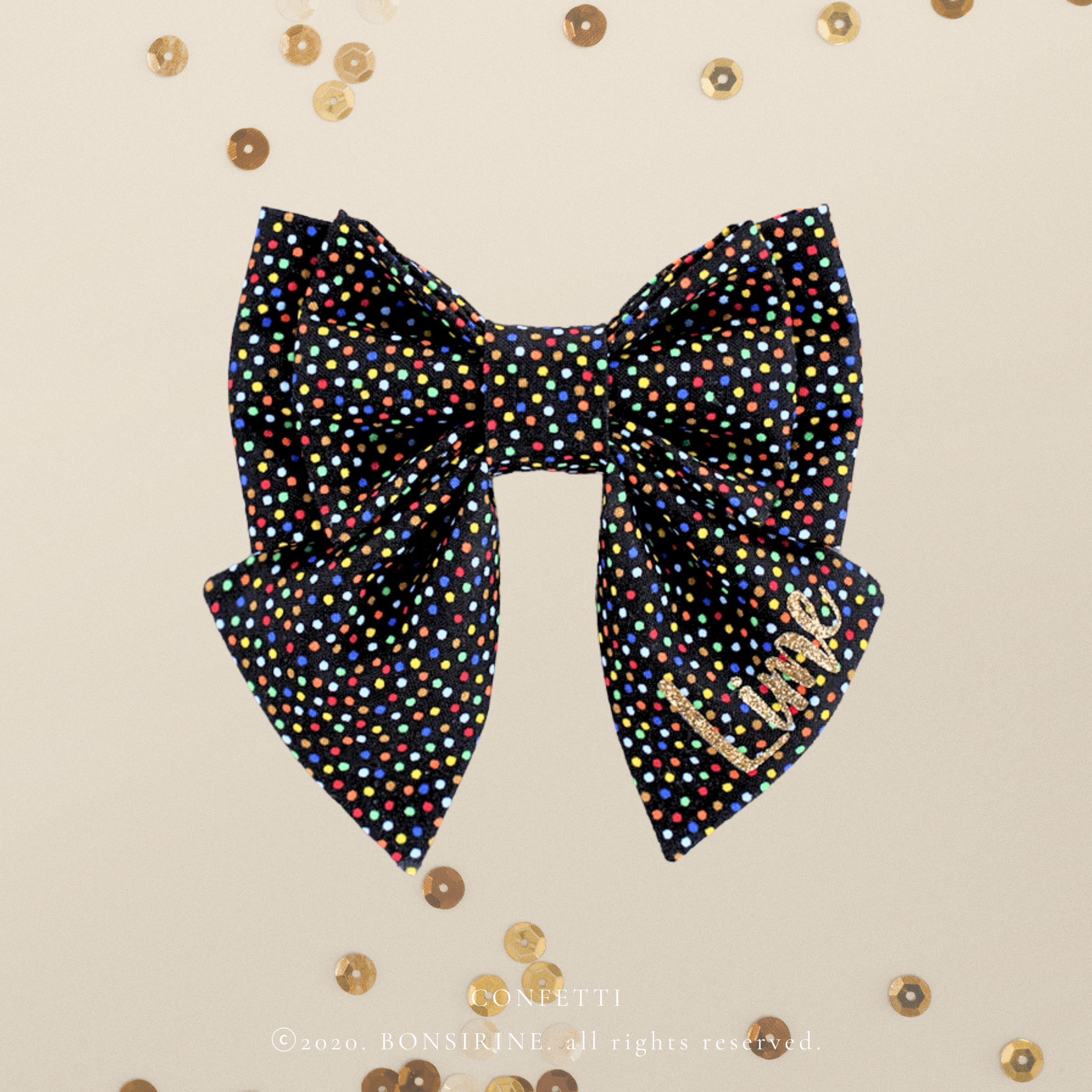 Confetti bow + bow tie