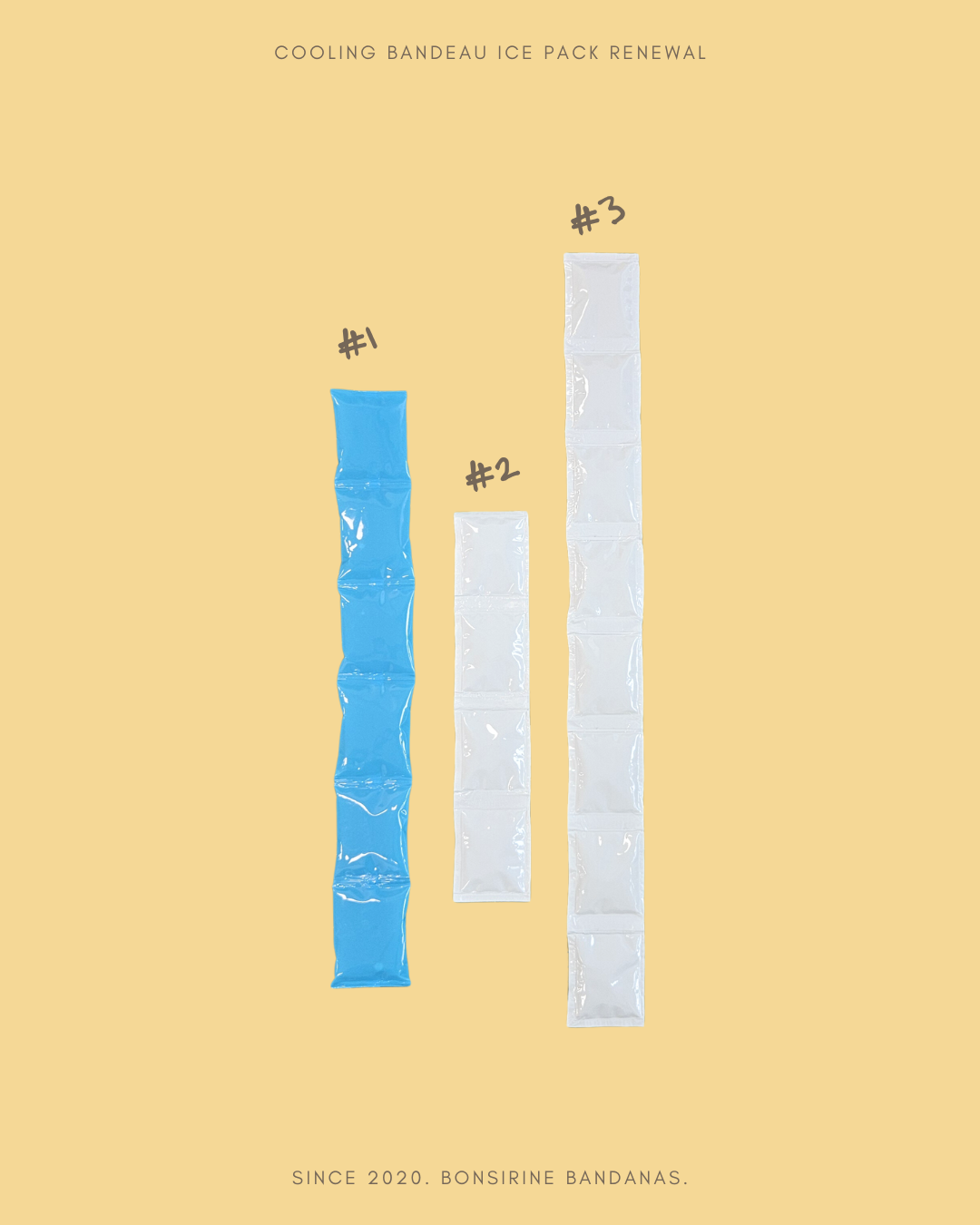 reusable ice pack for cooling bandeau scarf