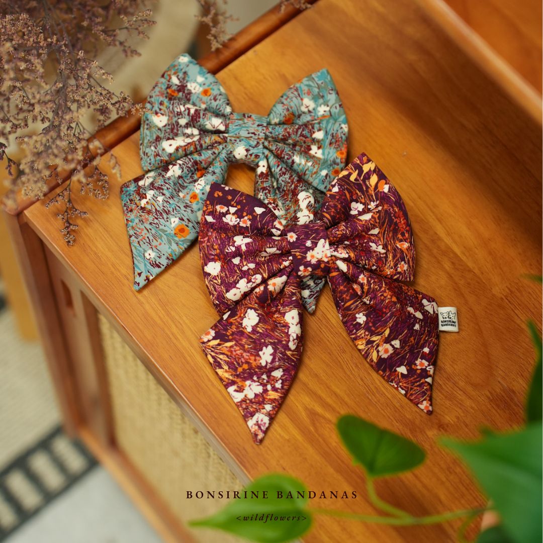 Wildflowers Bow (2 colors / 3 sizes)